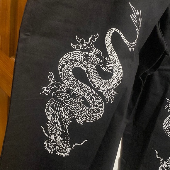 Neon Riot double dragon🐉pants 2XL+925 Italy🐲necklace 16” - Picture 3 of 15